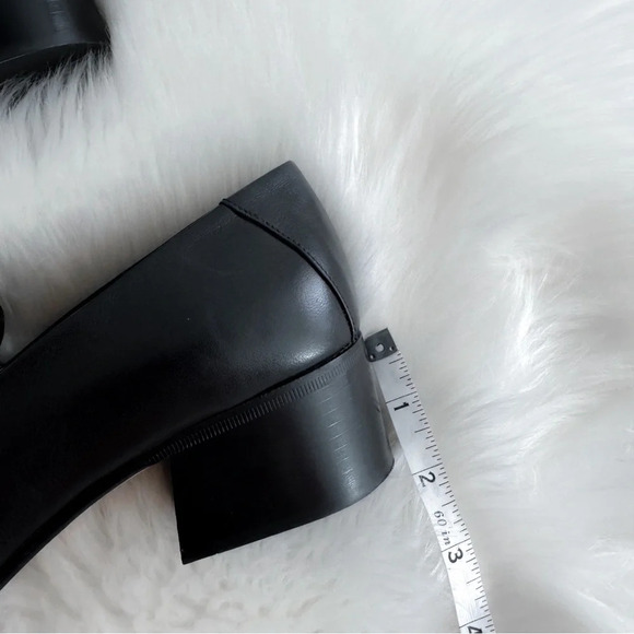 Chloe Black Leather Lumi Block Heel Zip Pumps Silver Zippers Loafer Chunky - Picture 7 of 13